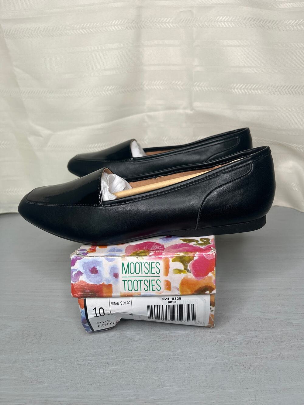 Mootsies Tootsies Edith Moc Toe Loafers Black Womens Size 10M